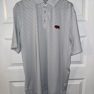 Men’s Stitch Stripped Polo ‘Fordson’ Tractor Logo